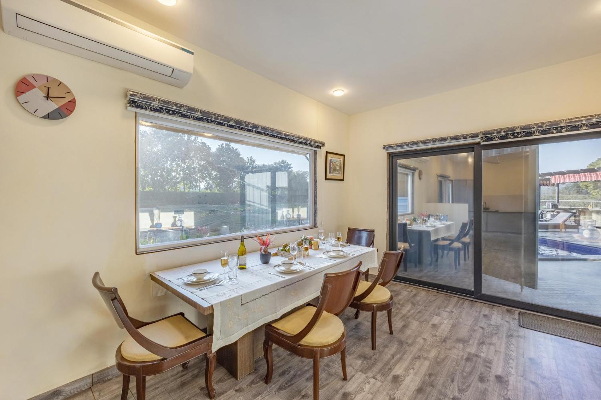 Elivaas Hidden Oasis 4Bhk With Pool, Mud House & Container House Villa Dhauj Ngoại thất bức ảnh