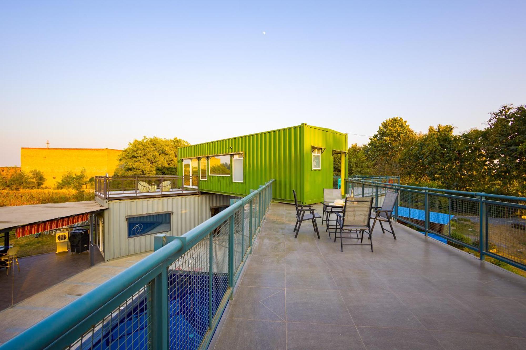 Elivaas Hidden Oasis 4Bhk With Pool, Mud House & Container House Villa Dhauj Ngoại thất bức ảnh